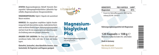 Magnesiumbisglycinat Plus (120 Kps)