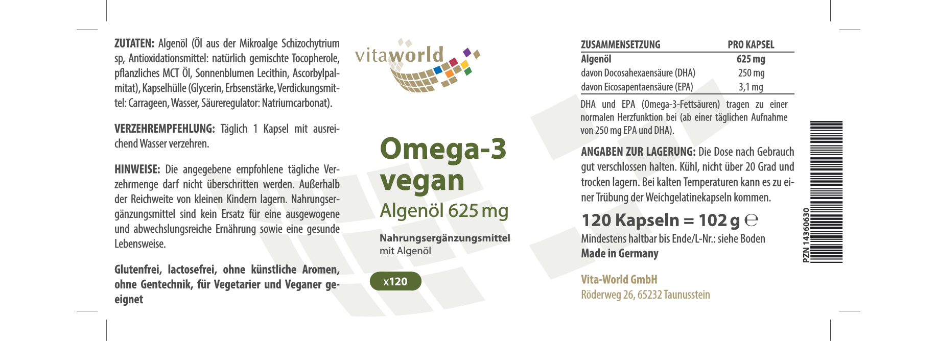 Omega 3 vegan (120 Kps)