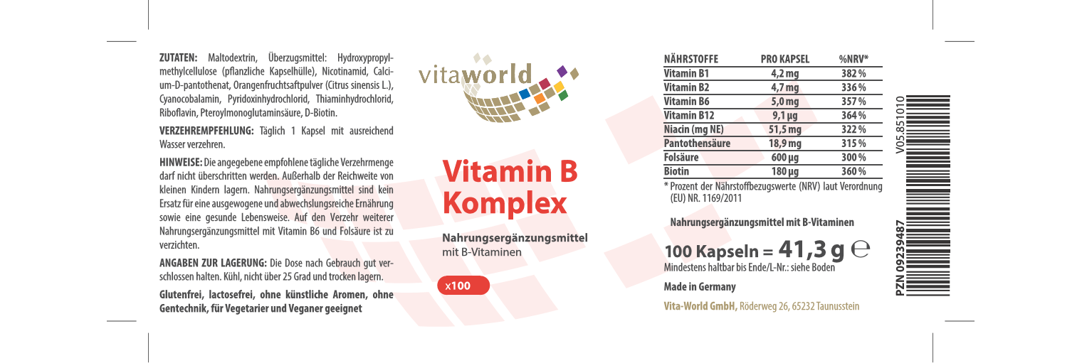Vitamin B complex (100 caps)