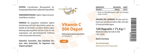 Vitamin C 500 depot (120 caps)